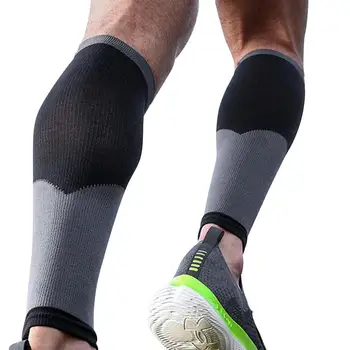 Компрессионный рукав для голени для бега, теплые велосипедные нарукавники для ног для мужчин и женщин, компрессионные носки без ножек для голеностопной шины и