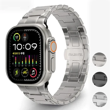 Титановый ремешок для Apple Watch Ultra 49 мм Ремешок 42 44 мм 45 мм Металлический Ремешок Для iWatch Серии 9 8 7 6 se 4 5 3 ultra 2 Браслет