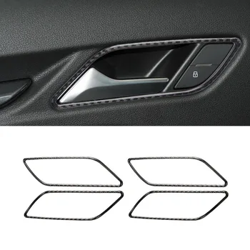 Для автомобилей Audi A3 8V 14-19 Аксессуары для интерьера 4шт Украшение рамы Дверной ручки салона автомобиля Наклейка из углеродного волокна