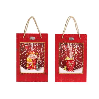 Праздничные подарочные пакеты ручной работы в форме орнамента со звуком для украшения дома