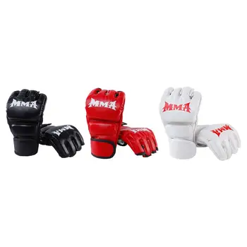 Перчатки для Мма, тренировочные рукавицы на полпальца, перчатки для кикбоксинга, Боксерские перчатки с открытыми ладонями, Боксерские груши для спарринга, Мма для взрослых, Унисекс