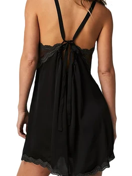 Облегающее мини-платье с открытой спиной, сексуальные кружевные пляжные платья, отделка для коктейльной вечеринки на бретельках, разрез спагетти