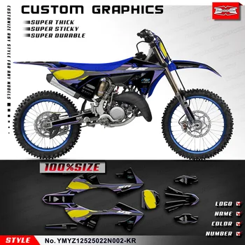 KUNGFU GRAPHICS Motocross Sticker Custom Dirt Bike Decal Kit для Yamaha YZ125 YZ 125 250 YZ125X YZ250X 2022 2023 2024