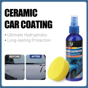 Керамическое Покрытие Для Автомобильной Краски Crystal Wax Spray Nano Coating Spray Quick Coat Гидрофобная Жидкая Полировка Защита От Дождя Уход За Автомобилем