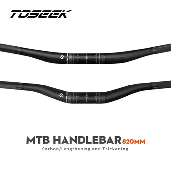 Велосипедный Руль TOSEEK Carbon AM DH MTB, Удлинитель для бездорожья, Руль в форме Ласточки, 31,8 мм, Запчасти Для велосипеда