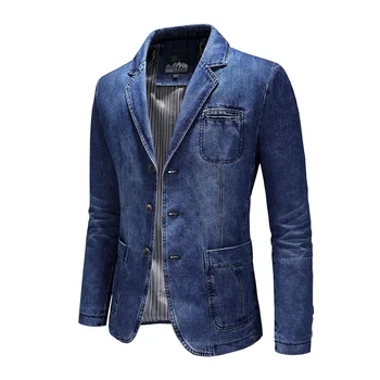 2023 Новый джинсовый костюм, весенние и осенние куртки, маленькие костюмы, джинсовые куртки, мужская одежда