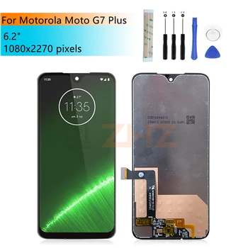 Для Motorola Moto G7 Plus ЖК-дисплей с сенсорным экраном Дигитайзер в сборе для Moto G7 Plus Запасные части дисплея 6,5 