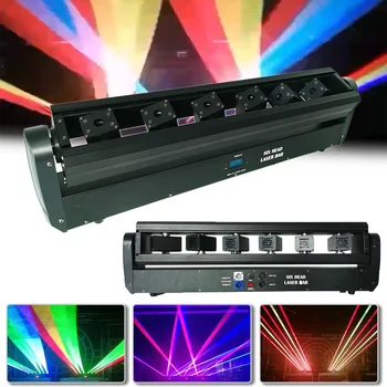 Лазерный Сканер 6x3 Вт RGB Движущийся Головной Луч Проектор Сценический Свет Для DJ Диско Танцевальный Зал Ночной Клуб Свадебные Украшения TTL DMX512