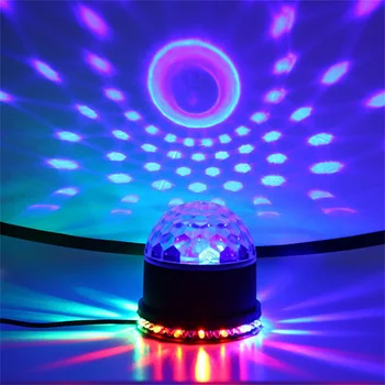 AC85-265V Светодиодный светильник для вечеринки Magic Ball Strobe Lamp EU/US Plug RGB Цветное атмосферное украшение для праздника, вечеринки