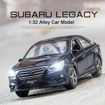 Игрушечная модель легкосплавного автомобиля Subaru Legacy 1:32, имитирующая металлическую игрушку, звуковое и световое транспортное средство, игрушки для детской коллекции подарков
