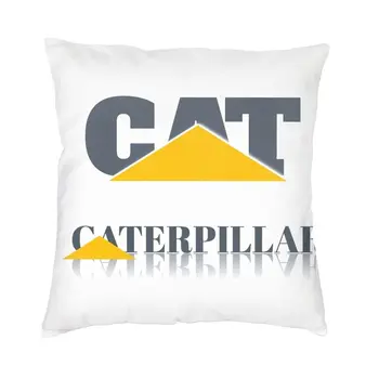 Логотип и символ CAT Caterpillars, наволочка для подушки, Домашний декор, изготовленный на заказ Квадратный чехол для подушки 40x40 см, наволочка для гостиной