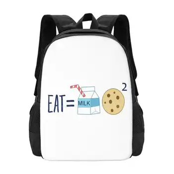 Новые поступления The Formula Сумки унисекс Студенческая сумка рюкзак Formula Nerd Brainy Intelligent Smart Albert Cookie Milk Food Kids