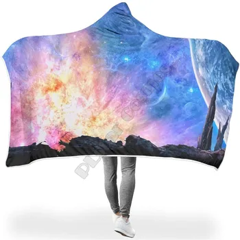 Звездное небо, Шикарные Носимые Одеяла, Одеяло с капюшоном, 3D печать, Носимые Одеяла Для взрослых, мужчин, женщин, Полинезийцев