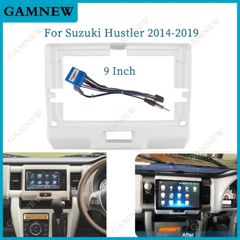 9-дюймовый Автомобильный адаптер для передней панели Android-радио Аудио Комплект монтажной панели для Suzuki Hustler 2014-2019