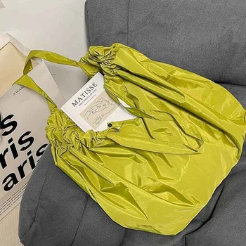 Складная сумка для покупок, экологичная сумка, нейлоновая сумка на шнурке, сумки для продуктов, многоразовые сумки для супермаркетов большой емкости