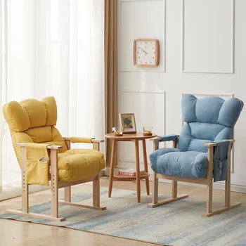 Креативное деревянное сиденье для дивана, Компьютерный стул для офисного кабинета, удобное ленивое кресло для отдыха, Гостиная, Балкон, стул с одной спинкой