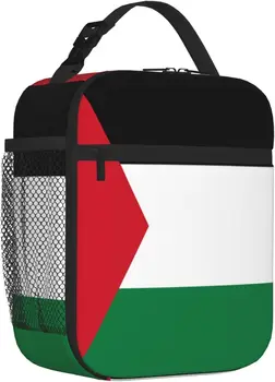 Флаг Палестины Многоразовая Термосумка для ланча Мужская Женская Водонепроницаемая Портативная Изолированная коробка для ланча для работы Пикника пляжа