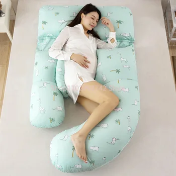 Женская подушка для беременных, Длинные подушки для тела, Милая Охлаждающая Шейная подушка для ног, Клиновидные подушки в виде пончиков для беременных