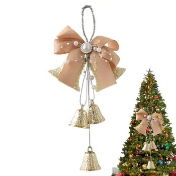 Декор рождественского колокольчика, Праздничные колокольчики, украшения домашнего колокольчика с галстуками-бабочками, Рождественские колокольчики, колокольчики для поделок на Рождество