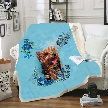 Plstar Cosmos, собака, цветок, щенок, одеяло с забавным персонажем, 3D принт, Шерп, одеяло на кровать, домашний текстиль, сказочный стиль-5