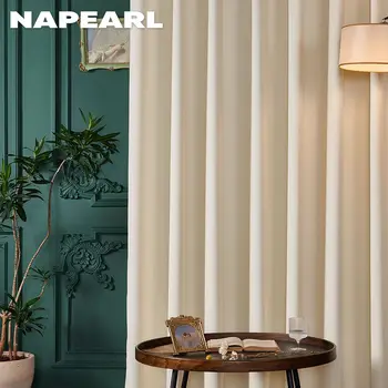 NAPEARL Современный стиль Затенения Затемняющая занавеска Оконная панель Шторы Однотонная занавеска для гостиной Спальни 1ШТ