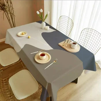 Простая абстрактная прямоугольная скатерть в скандинавском стиле для обеденного стола, стола в гостиной, украшения дома, пылезащитная скатерть