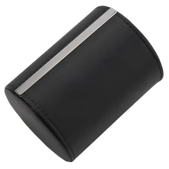 Черный футляр для галстука, дорожная подарочная коробка цилиндрической формы