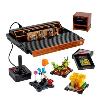 В НАЛИЧИИ Creativity Atari 2600 Building Blocks, модель Fit 10306 MOC, Винтажная игровая консоль, Кирпичи, Игрушки для мальчиков, Подарочный набор на День рождения