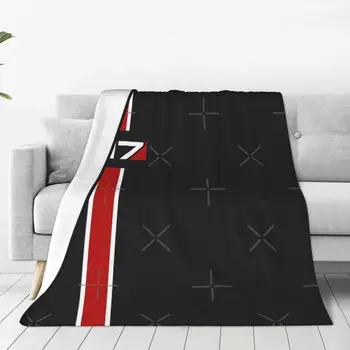 Эмблема N7 Одеяло Mass Effect Покрывало на кровать Мягкий диван-кровать На кровать