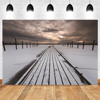 Зимняя фотосессия Yeele, Снежное поле, Темные Облака, Фон для фотосъемки, Персонализированные Фотографические фоны для фотостудии