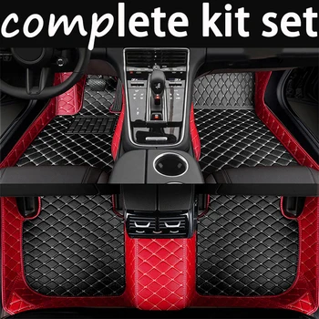 Изготовленные на заказ Кожаные автомобильные коврики для BMW X5M F85 2015-2018 комплект Автомобильных Ковриков-подушечек для ног