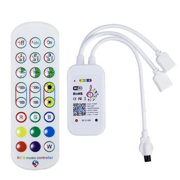 Контроллер Tuya WiFi RGB для светодиодной ленты 3528 2835 5050 RGB-контроллер с дистанционным управлением 24 клавишами