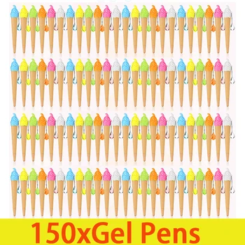 150 шт. Гелевая ручка для дизайна мороженого с подвеской, модная ручка