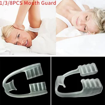 8шт Каппы EVA Защита Зубов Night Guard Ротовой Лоток для Шлифовки Бруксизма От храпа Отбеливание Зубов Боксерская Защита