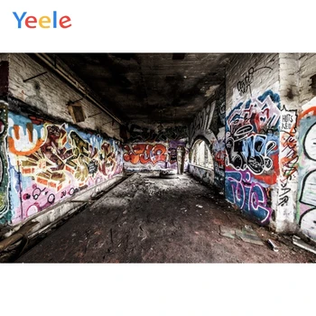 Yeele Grunge Graffiti Вытесненный Комнатный Растительный Фотосалон Фотографические Фоны Персонализированный Фотографический Фон Для Фотостудии