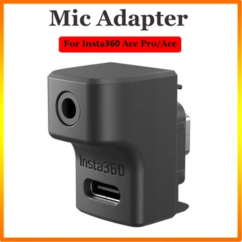 Для Insta360 Ace Pro Адаптер Микрофона Аудио Крепление микрофона Type-C Порт 3,5 мм Запись и Зарядка Для Insta360 Ace/ Аксессуары Ace Pro