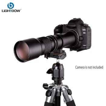 Камера Lightdow 500 мм Объектив F8.0 С Ручным Телеобъективным Зумом С Адаптером Крепления T2 T для Камеры Cannon Nikon Sony Fuji Olympus Pentax
