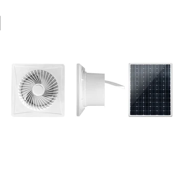 Вентилятор для вентиляции сарая с солнечной панелью мощностью 17 Вт и диагональю 8 дюймов для вентиляции сарая, курятников, домиков для домашних животных