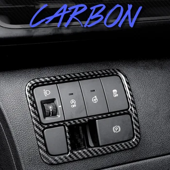 Накладка Крышки Рамки Переключателя Фар В Стиле Углеродного Волокна Для Hyundai Staria 2021-2023