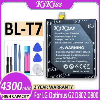 Батарея KiKiss BL-T7 4300 мАч Для LG Optimus G2 D802 D800 D801 VS980 LS980 D803 Bateria + Номер для отслеживания
