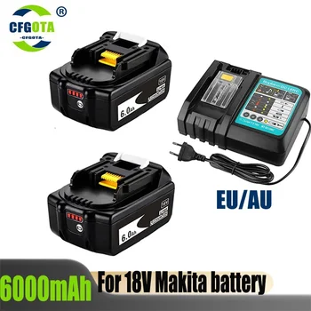 Makita 18V 6.0Ah Аккумуляторная Батарея Для Электроинструментов Makita со Светодиодной Литий-ионной Заменой LXT BL1860 1850 вольт 6000 мАч