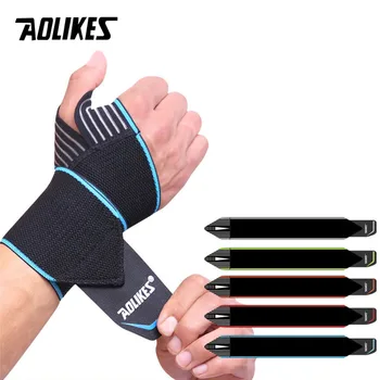 AOLIKES 1 пара наручных бандажей с поддержкой большого пальца, компрессионные ремни для тренировок, гимнастики, тяжелой атлетики, мужчин, женщин