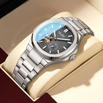 Новые автоматические механические часы AILANG, деловые многофункциональные светящиеся водонепроницаемые модные мужские часы с многоугольным дизайном