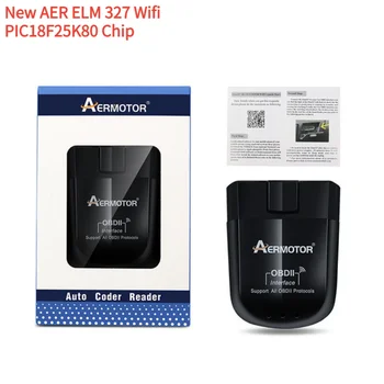 НОВЫЙ ELM327 25K80 Чип OBD2 Считыватель кода WiFi AER ELM 327 V1.5 ELM327 BT4.0 Bluetooth 4,0 OBD2 PIC18F25K80 Инструмент диагностики чипа