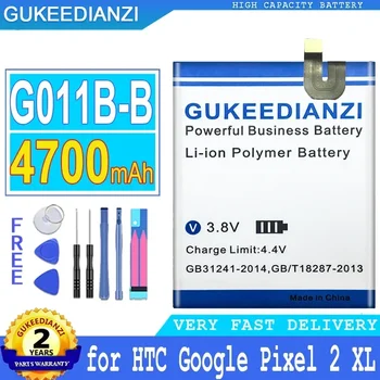 Сменный аккумулятор GUKEEDIANZI емкостью 4700 мАч для HTC Google для Nexus Pixel 2 XL (G011B-B) Pixel2 Bateria с бесплатными инструментами