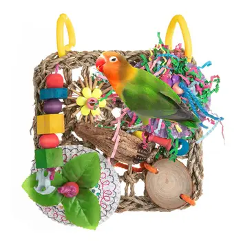 Деревянные игрушки-птички для умственной стимуляции, игрушки-птички для снятия напряжения, беспокойства, игрушки для жевания попугаев, Забавные упражнения для птиц