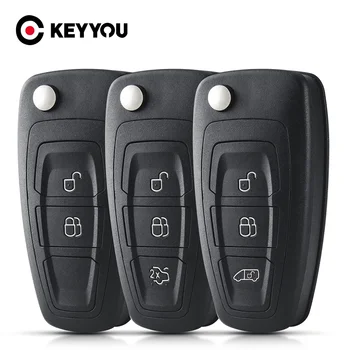 KEYYOU 10ШТ Сменный чехол для дистанционного ключа автомобиля Ford Ranger 2011 2012 2013 2014 2015 HU101 FO21