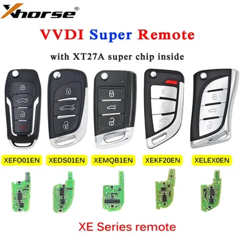 Xhorse VVDI серии XE Super Remote XEDS01EN/XEFO01EN/XEMQB1EN/XELEX0EN/XEKF20EN Чип XT27A для VVDI2/VVDI Key Tool Max