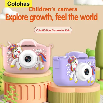 Цифровая Игрушечная Камера Cute Horse Unicorn X10S Baby Camera Toy 4000 Вт 2,0 IPS Экран Детская Камера для Ребенка с 32 ГБ Подарком на День Рождения