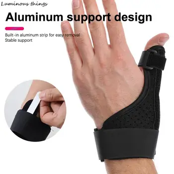 1X Черный Оберните большой палец вокруг накладки на запястье, защитите оболочку сухожилия и поддержите накладки на запястье алюминиевой лентой
